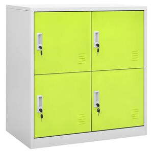 vidaXL Dulap vestiar, gri deschis și verde, 90x45x92,5 cm, oțel