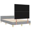 vidaXL Cadru de pat cu headboard Gri deschis 120 x 190 cm țesătură