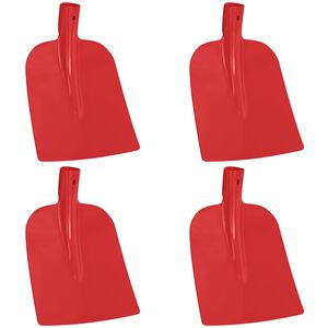vidaXL Cap de lopată 4 pcs Roșu 32 x 24,5 cm Oțel vopsit electrostatic
