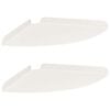 vidaXL Raft Suspendat pentru Colț 2 buc. Alb 30 x 30 x 2 cm