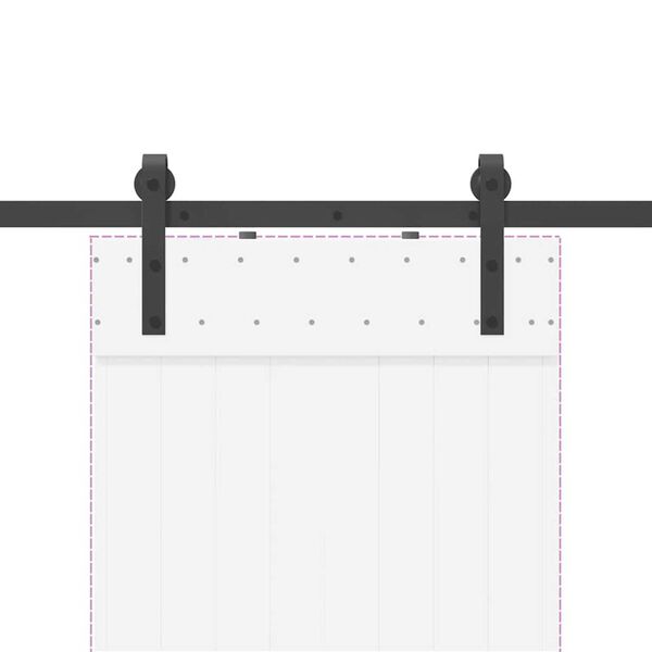 vidaXL Set feronerie pentru uși glisante, negru, 213,5 cm, oțel