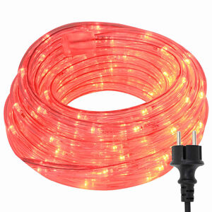 vidaXL Lumină cu sfoară cu lumini de fr&acirc;nghie Roșu 50 m PVC