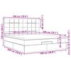 vidaXL Cadru de pat otoman cu saltele Gri deschis 180x200cm catifea