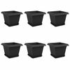 vidaXL Ghivece pentru plante 6 pcs Negru 28,5 x 28,5 x 22 cm Plastic