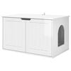 vidaXL Casa pentru pisici Alb Lucios 85 x 55 x 50,5 cm Lemn prelucrat