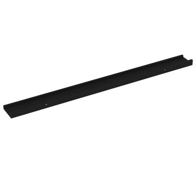 vidaXL Rafturi de perete, 4 buc., negru, 100x9x3 cm