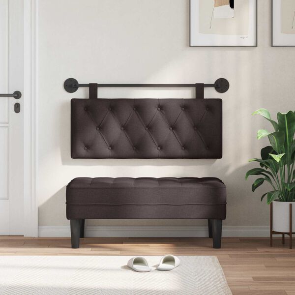 vidaXL Cap de pat suspendat Maro &icirc;nchis 110 x 55 x 7 cm țesătură