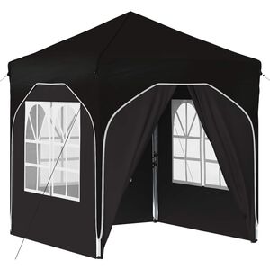 vidaXL Cort de Petrecere Pop-up 192 x 192 x 245 cm Negru