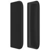 vidaXL Tăblie de pat cu aripioare negru 183x16x78/88cm piele ecologică