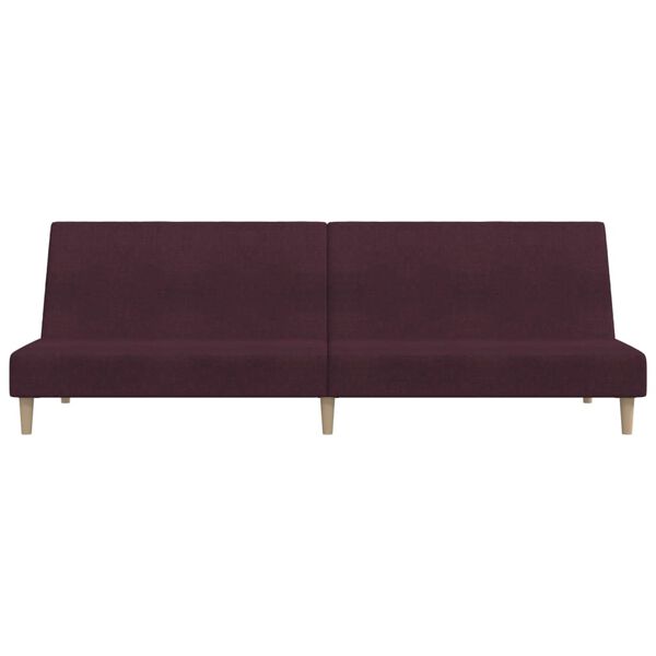 vidaXL Canapea extensibilă cu 2 locuri, violet, textil