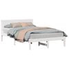 vidaXL Cadru de pat Alb 120 x 200 cm Lemn masiv de pin