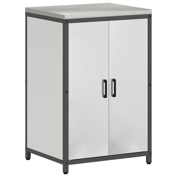 vidaXL Depozitare pentru bucătărie Argintiu 60 x 50 x 92 cm Oțel