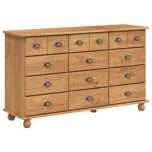 vidaXL Comodă ASKIM Maro 79 x 40 x 133,5 cm Lemn de pin masiv
