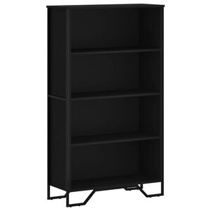 vidaXL Bibliotecă, negru, 80x31x137,5 cm, lemn prelucrat