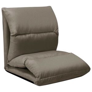 vidaXL Scaun de podea pliabil, gri &icirc;nchis, microfibră