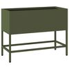 vidaXL Ghiveci ridicat pentru grădină Olivengr&oslash;nn 60 x 26 x 45 cm Oțel