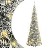 vidaXL Brad de Crăciun artificial pop-up cu zăpadă, 100 LED-uri 150 cm