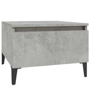 vidaXL Masă laterală, gri beton, 50x46x35 cm, lemn compozit