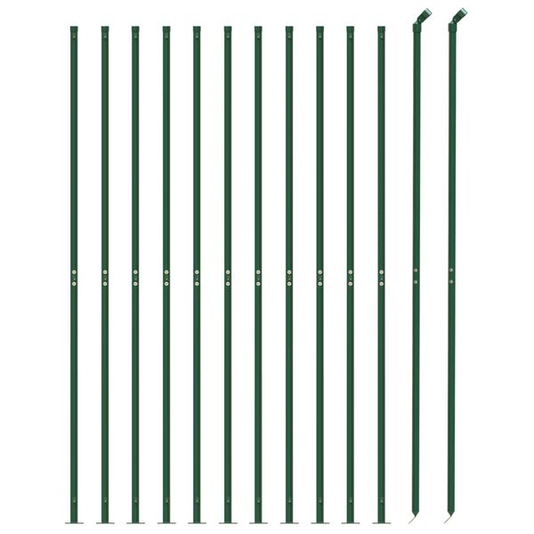 vidaXL Gard plasă de s&acirc;rmă cu bordură, verde, 2,2x25 m