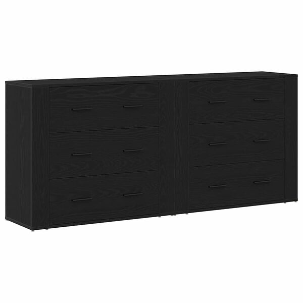 vidaXL Bufet cu sertar Stejar Negru 160 x 33 x 70 cm Lemn compozit