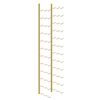 vidaXL Suport sticle de vin de perete, 36 sticle, 2 buc., auriu, fier