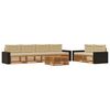 vidaXL Set de canapele de exterior 7 buc. Natural și Bej Poliester