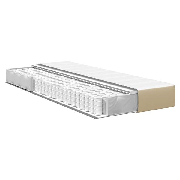 vidaXL Saltea de pat cu saltea Verde salvie 90 x 190 cm țesătură