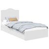 vidaXL Pat cu storage cu sertar Alb 90 x 190 cm Lemn prelucrat