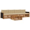 vidaXL Set de canapele de exterior 5 buc. Natural și Bej