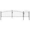 vidaXL Poartă de grădină WOERDEN 150 x 500 cm Oțel Gri Blocat