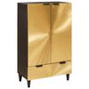 vidaXL Dulap lateral cu sertar cu ușă Negru și Aur 60 x 33,5 x 100 cm