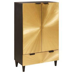 vidaXL Dulap lateral Negru și Aur 60 x 33,5 x 100 cm