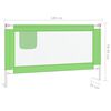 vidaXL Balustradă de protecție pat copii, verde, 140x25 cm, textil