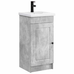 vidaXL Mobilă de baie cu chiuvetă Gri Beton 42 x 40 x 84,5 cm