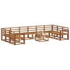 vidaXL Set de canapele de exterior 11 pcs natural Lemn Solid de Acacia