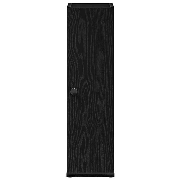 vidaXL Dulap de baie cu suport role, negru, 20,5x22x72 cm