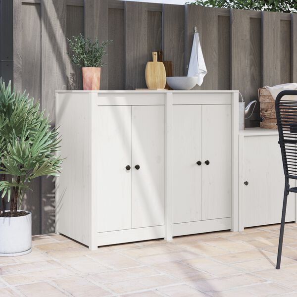 vidaXL Ușă de bucătărie MEPPEL 2 pcs Alb 50 x 9 x 82 cm