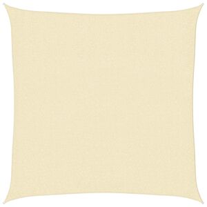 vidaXL P&acirc;nză parasolar din HDPE pătrată, 2 x 2 m, crem