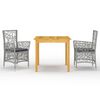 vidaXL Set de mobilier pentru grădină, 3 piese, gri