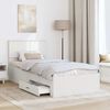 vidaXL Cadru de pat cu headboard Alb 90 x 190 cm Lemn compozit