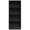 vidaXL Bibliotecă, negru, 60x24x143 cm, lemn prelucrat