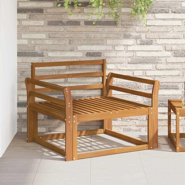 vidaXL Canapea Medie pentru Exterior Lemn Solid de Acacia natural