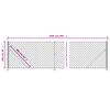 vidaXL Gard plasă de s&acirc;rmă cu bordură, argintiu, 1x25 m