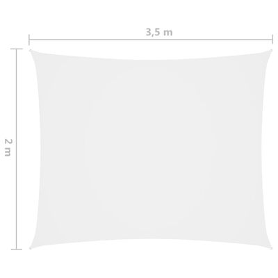 vidaXL Parasolar, alb, 2x3,5 m, țesătură oxford, dreptunghiular