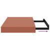 vidaXL Raft de perete Pe perete Roșu 40 x 23,5 x 4 cm Lemn compozit