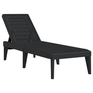 vidaXL Șezlong, antracit, 186x60x29 cm, PP