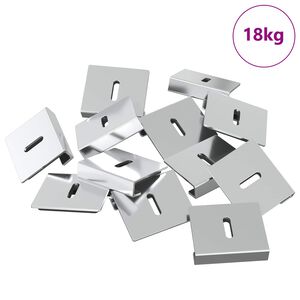 vidaXL Suport pentru oglindă 340 pcs Nichel 35 x 30 x 8,3 mm Oțel