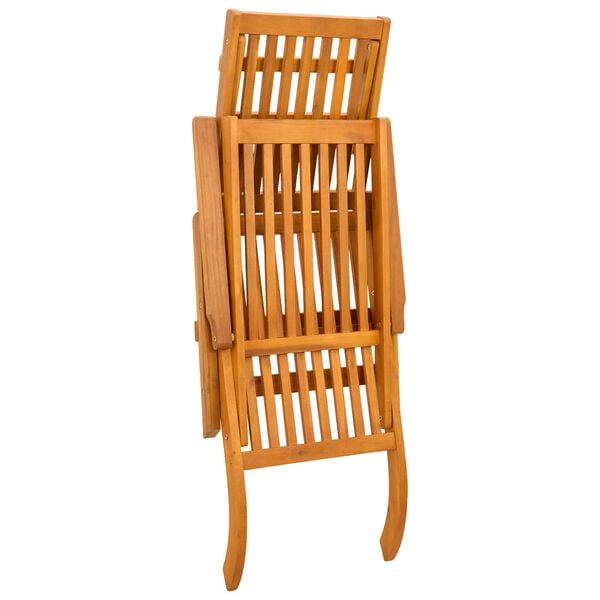 vidaXL Șezlong pliabil și culisant 2 pcs Roșu 55 x 146 x 91 cm