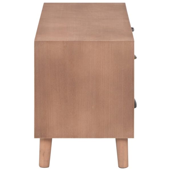 vidaXL Comodă TV cu 5 sertare, 90x30x40 cm, lemn masiv pin