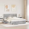 vidaXL Cadru de pat cu sertar cu headboard cu depozitare Lemn compozit